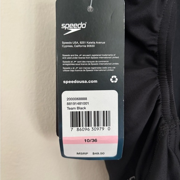 Black One-Piece Speedo - Picture 3 of 4